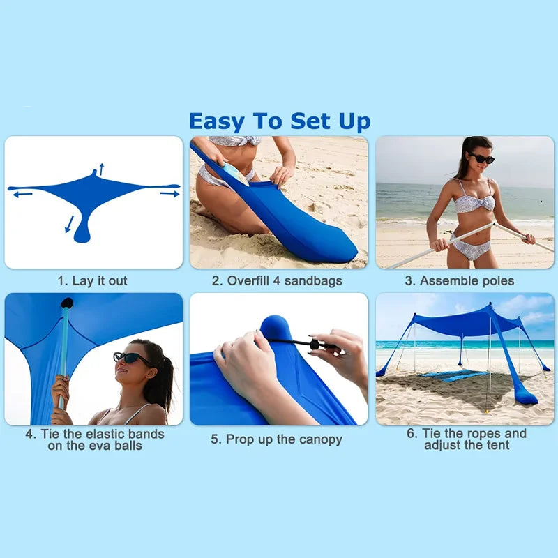 Portable Canopy Tent For Camping Picnic And Outdoor Sun Shelter