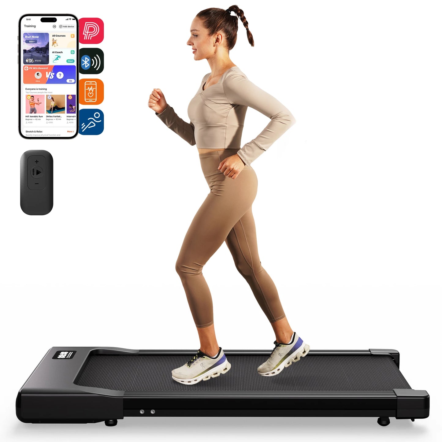 Superun Walking Pad Under Desk Treadmill 2.5HP With Remote Display