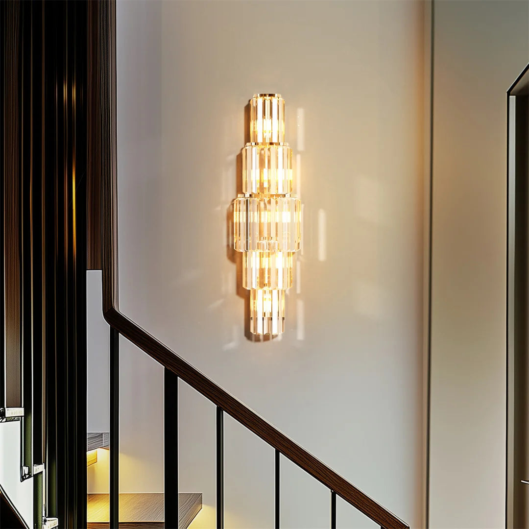 LUVODI Modern Crystal Wall Lamp E14 LED Sconce