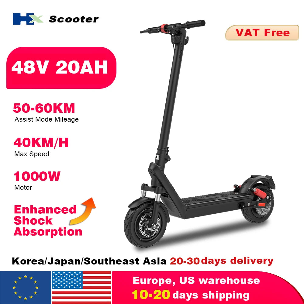 HX X9B Electric Scooter 1000W Foldable For Urban Adults