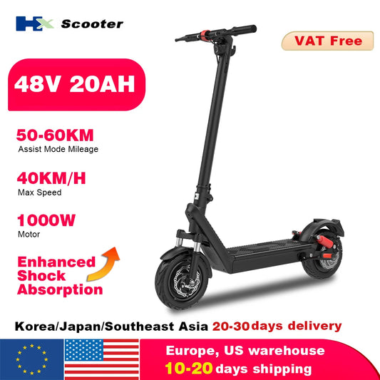 HX X9B Electric Scooter 1000W Foldable For Urban Adults