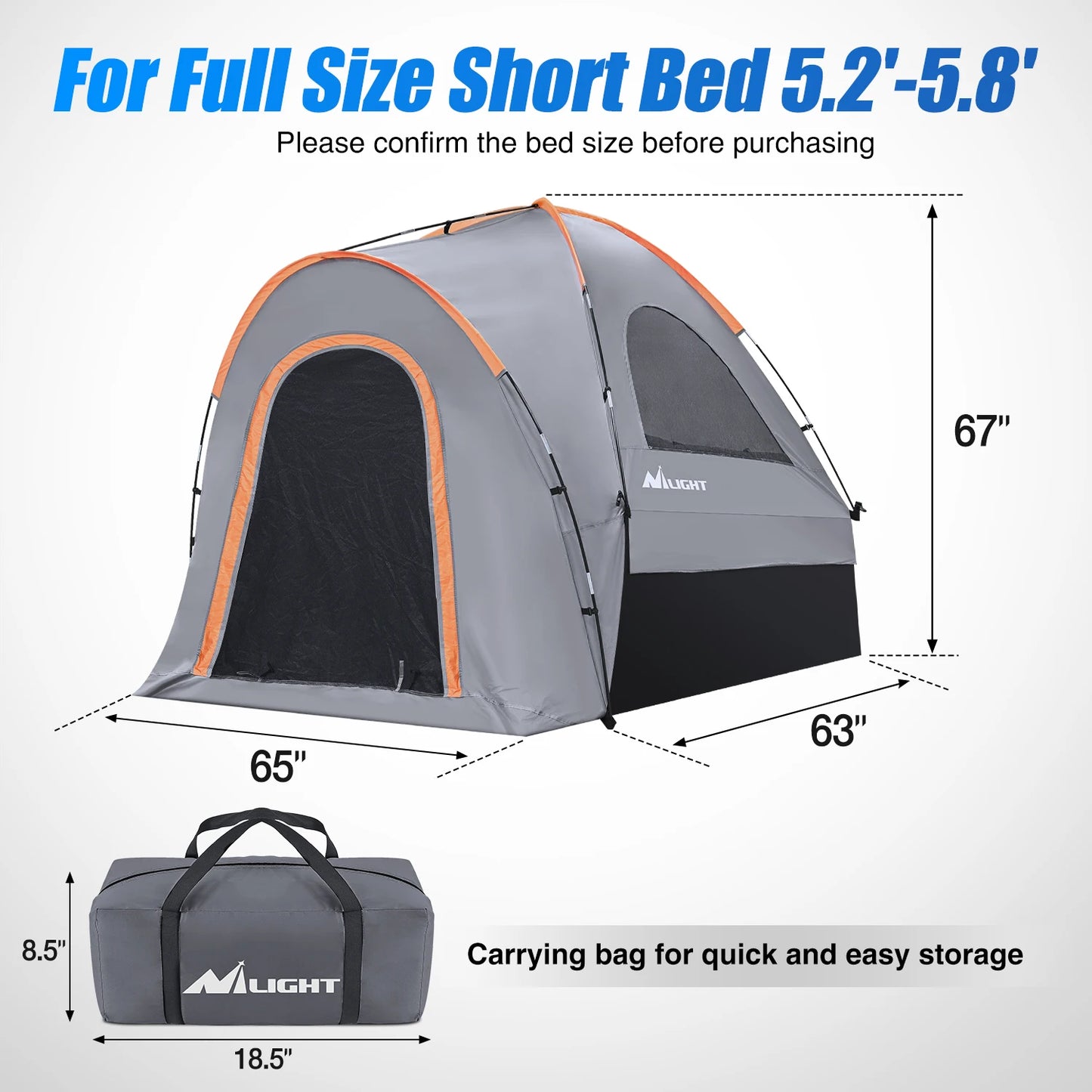 Nilight Truck Bed Tent Two Person Waterproof Camping