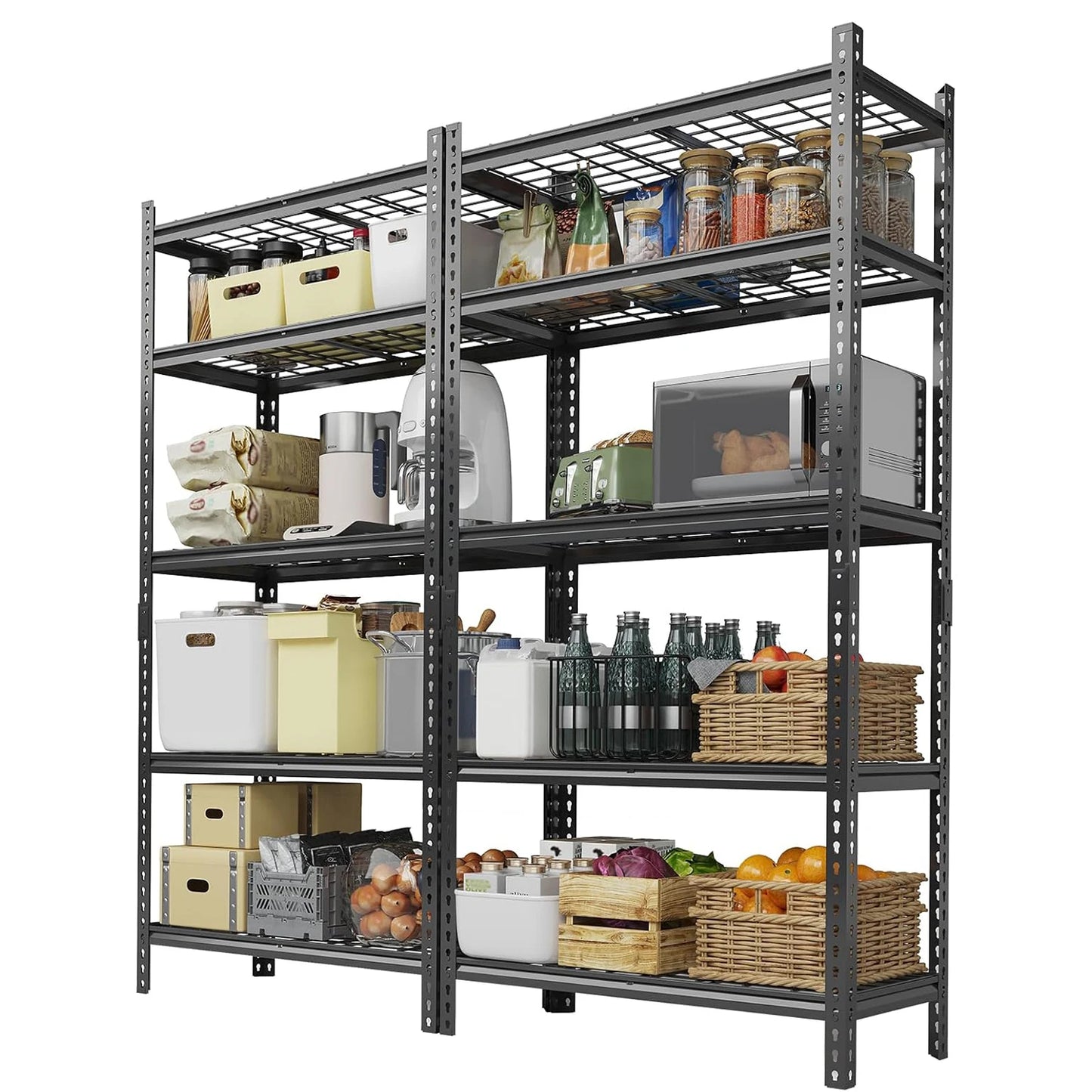Twister.CK 5-Tier 2000lb Heavy Duty Metal Storage Shelving Unit