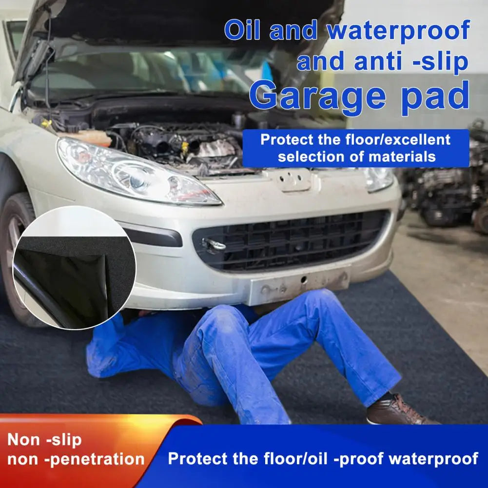 Rectangle Garage Floor Mat Under Car Oil Spill Absorbent Parking