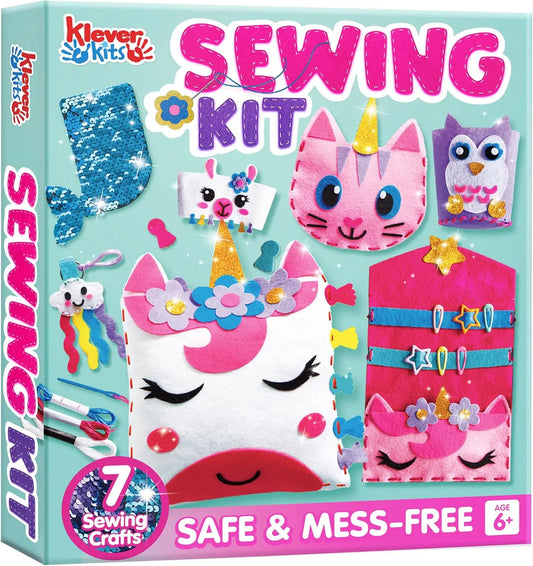Joyfy My First Kids Sewing Kit 7 Projects Unicorn Mermaid