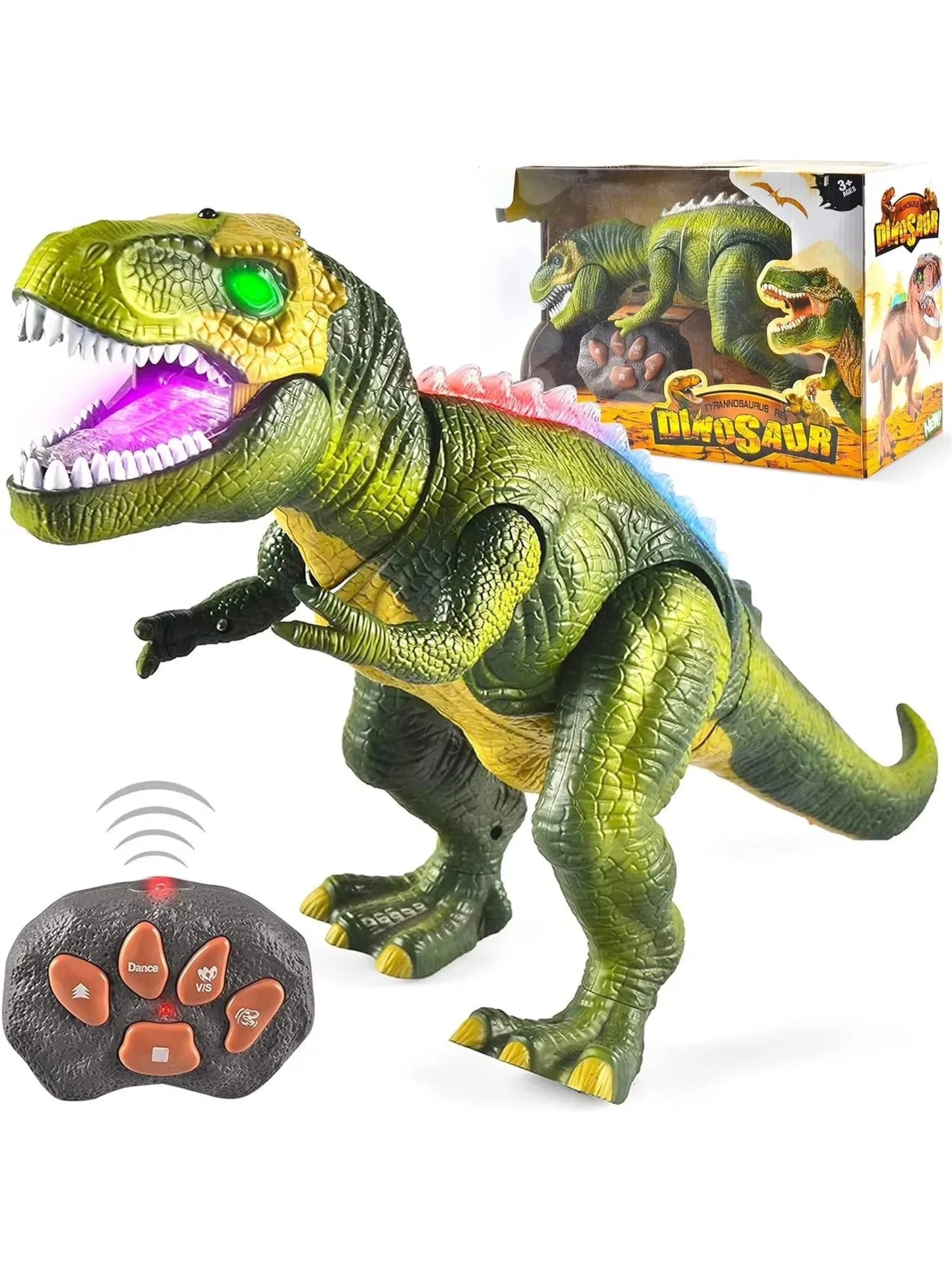 Joyfy Remote Control Walking Dinosaur Toy With Light And Sound