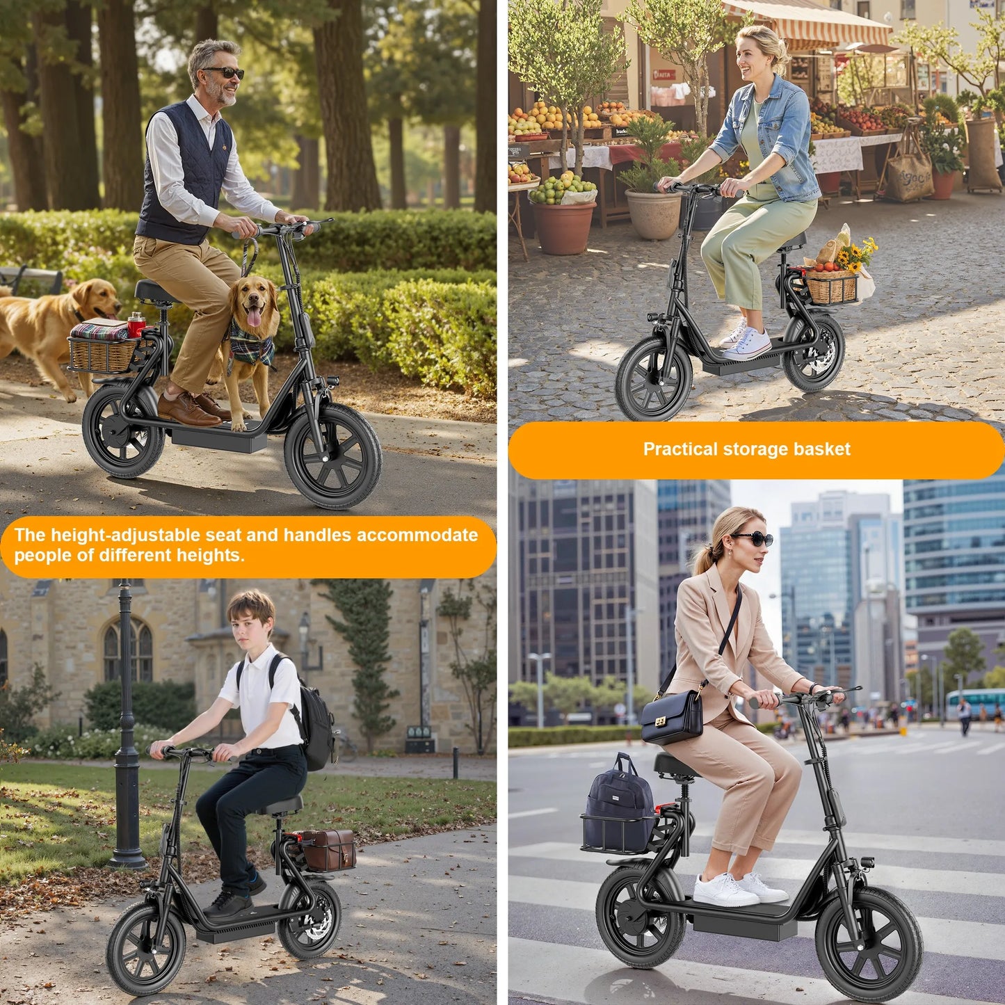 Joyhis JH1 Electric Scooter With Seat For Adults 20 MPH