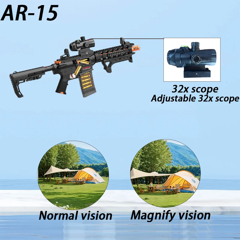 Creative toy gun, featuring stable shooting and balanced range and speed; the rechargeable design ensures long-lasting use, suit