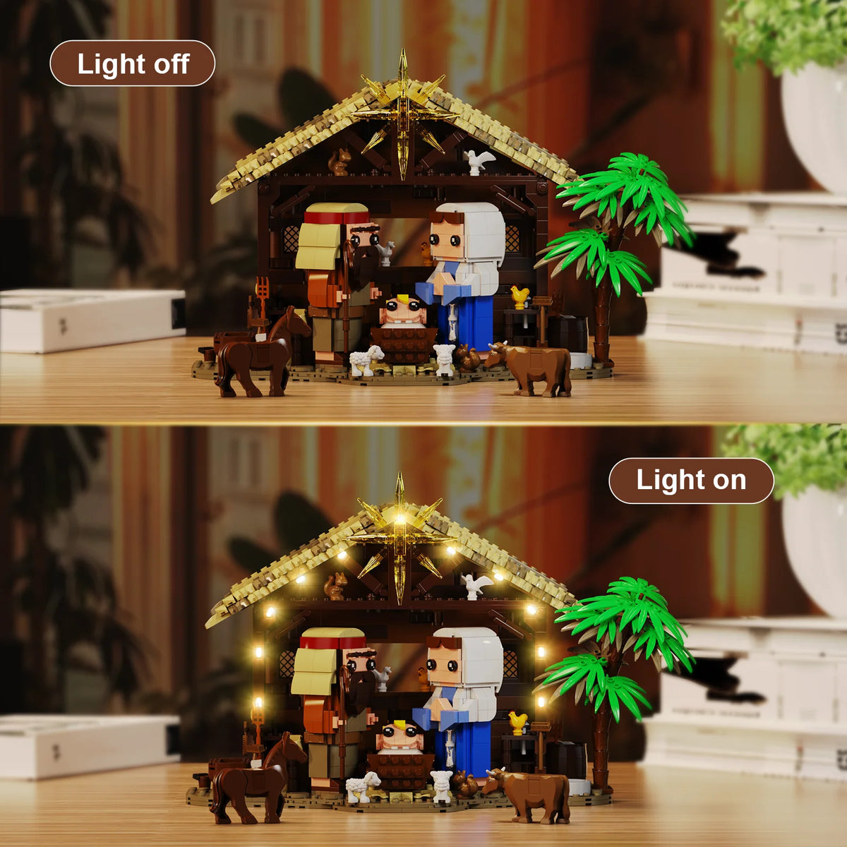 Jesus Building Block Set Home Decor The Nativity Building Toy of Faith Series, Bible Story Jesus Figures Model Room Decoration