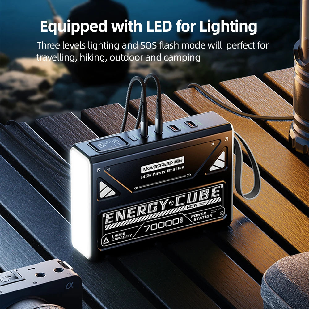 Rechargeable 70000mAh LED Camping Lantern Emergency Outdoor Lighting