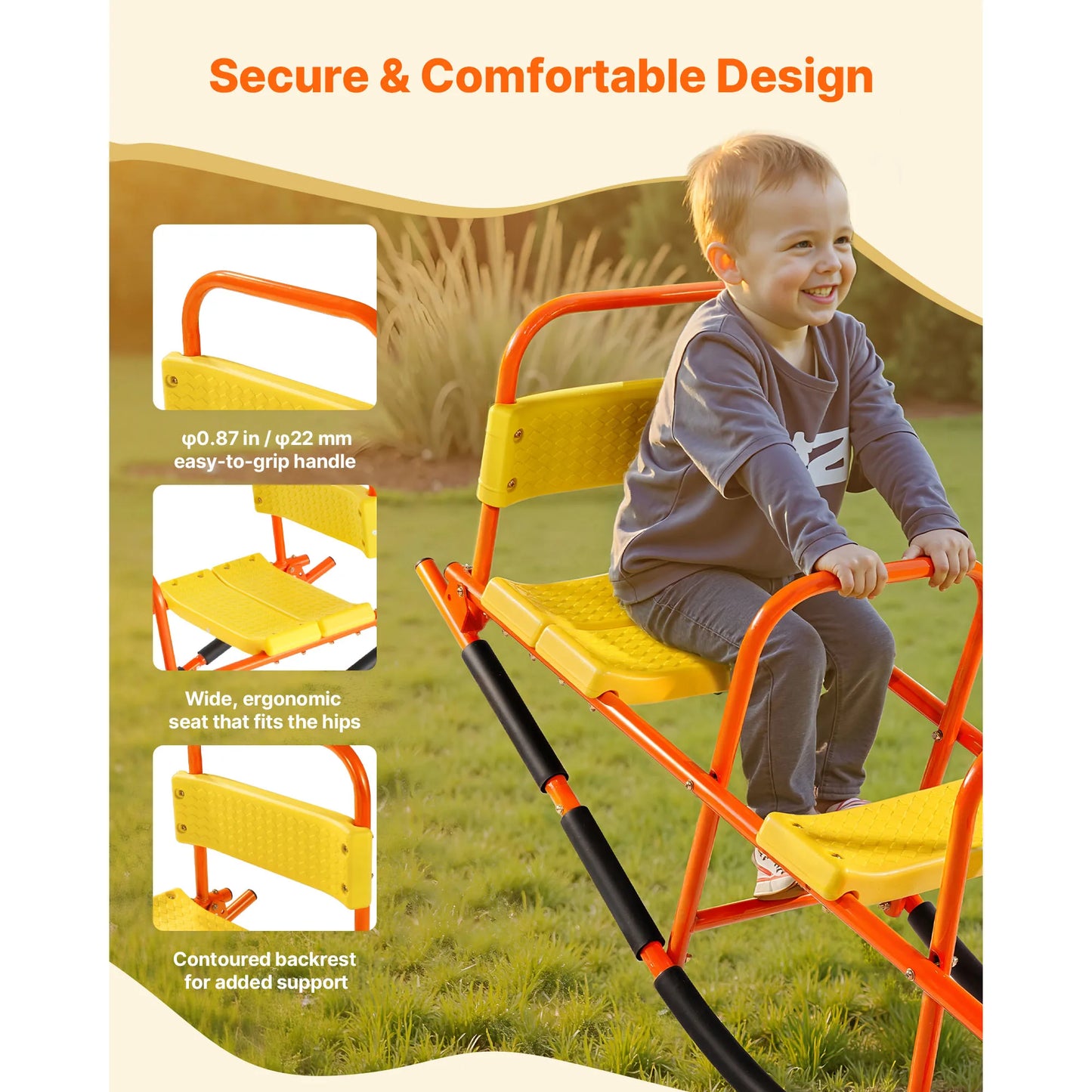 Kids Seesaw 200 Lb Capacity Metal Teeter Totter Outdoor Backyard