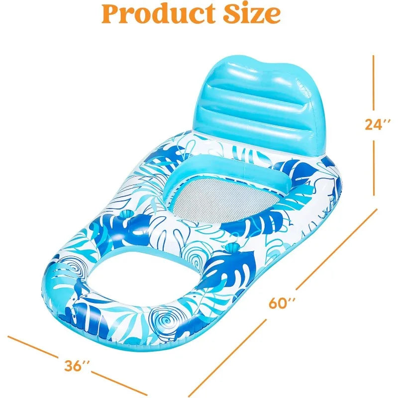 Joyfy Inflatable Pool Float Lounger for Adults Water Party Floaties