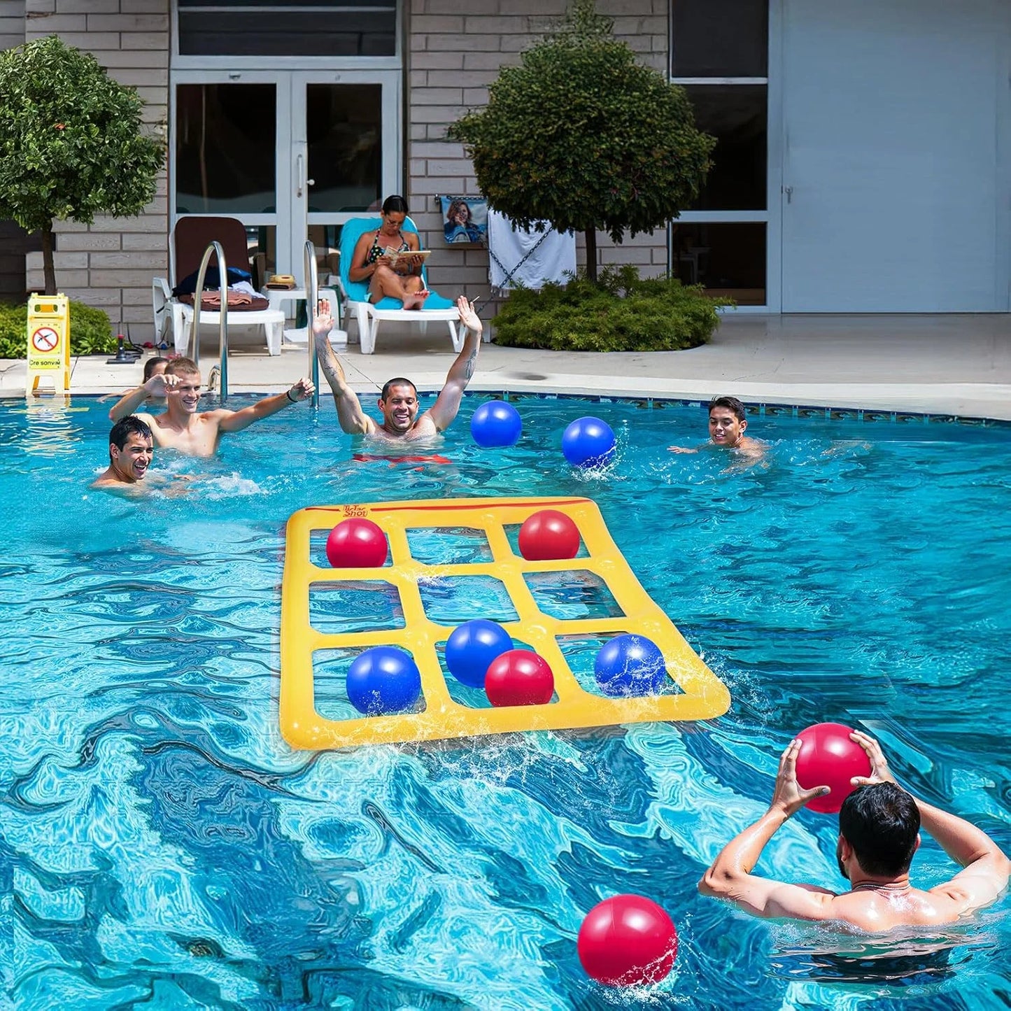 Inflatable Pool Game Set With 10 Balls For Adults Teens Kids 2 To 10 Players