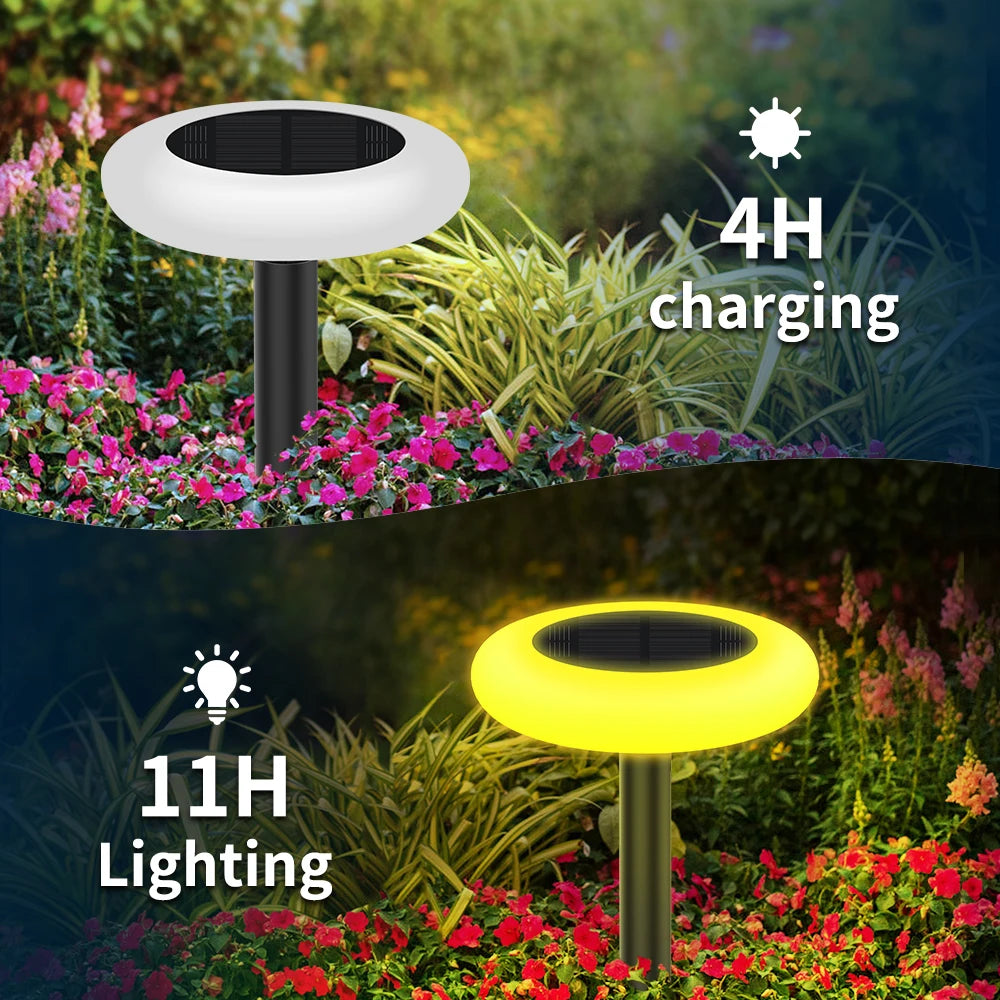 intelamp Colorful 2 Pack 6 Pack Solar Lights Outdoor Lawn Lights Pathway Lights Garden Lights For Landscape Walkway Patio Yard