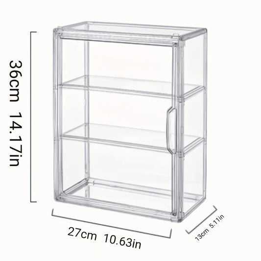 KYJG Luxury Acrylic Multi Layer Wall Mount Display Cabinet