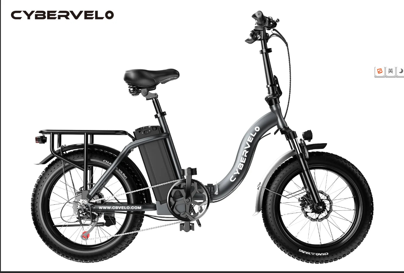 Cybervelo MARS700 1000W Folding Electric Bike,48V 20.8AH Removable Battery Adults E-Bike,30+MPH,80 Miles Max Range, 20" Fat Tire