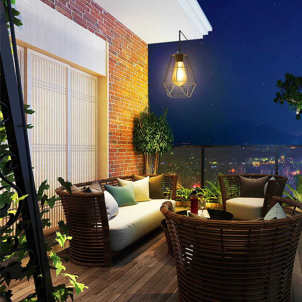 Intelamp Solar Hanging Pendant Lights for Indoor and Outdoor Spaces