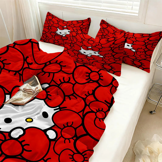 MINISOCN Sanrio Hello Kitty Minimalist Quilt Cover