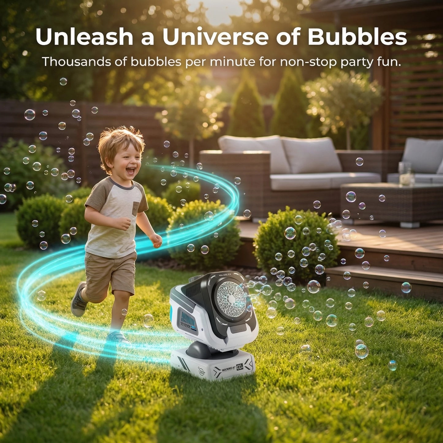 Upgraded Bubble Machine With Remote Control And Rechargeable Battery