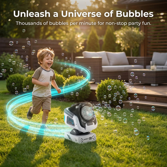 Upgraded Bubble Machine With Remote Control And Rechargeable Battery