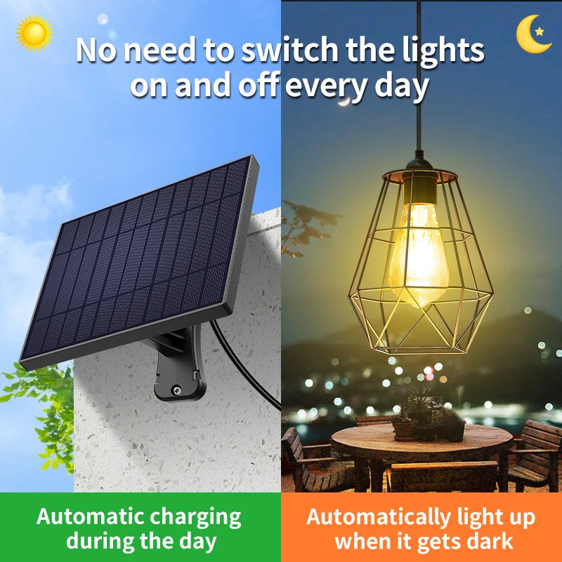 Intelamp Solar Hanging Pendant Lights for Indoor and Outdoor Spaces