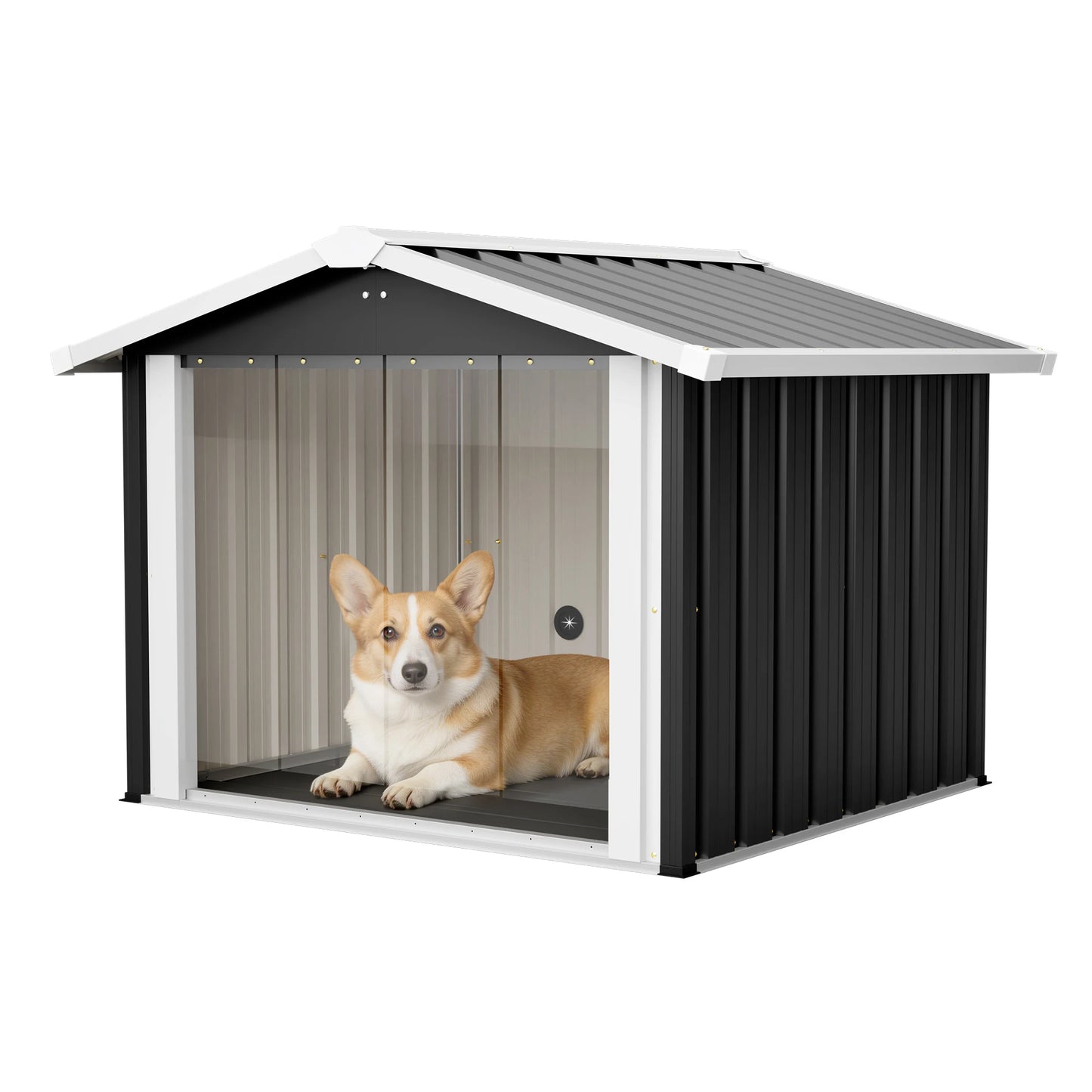 2 In 1 Weatherproof Pet House And Storage Shed Dogs