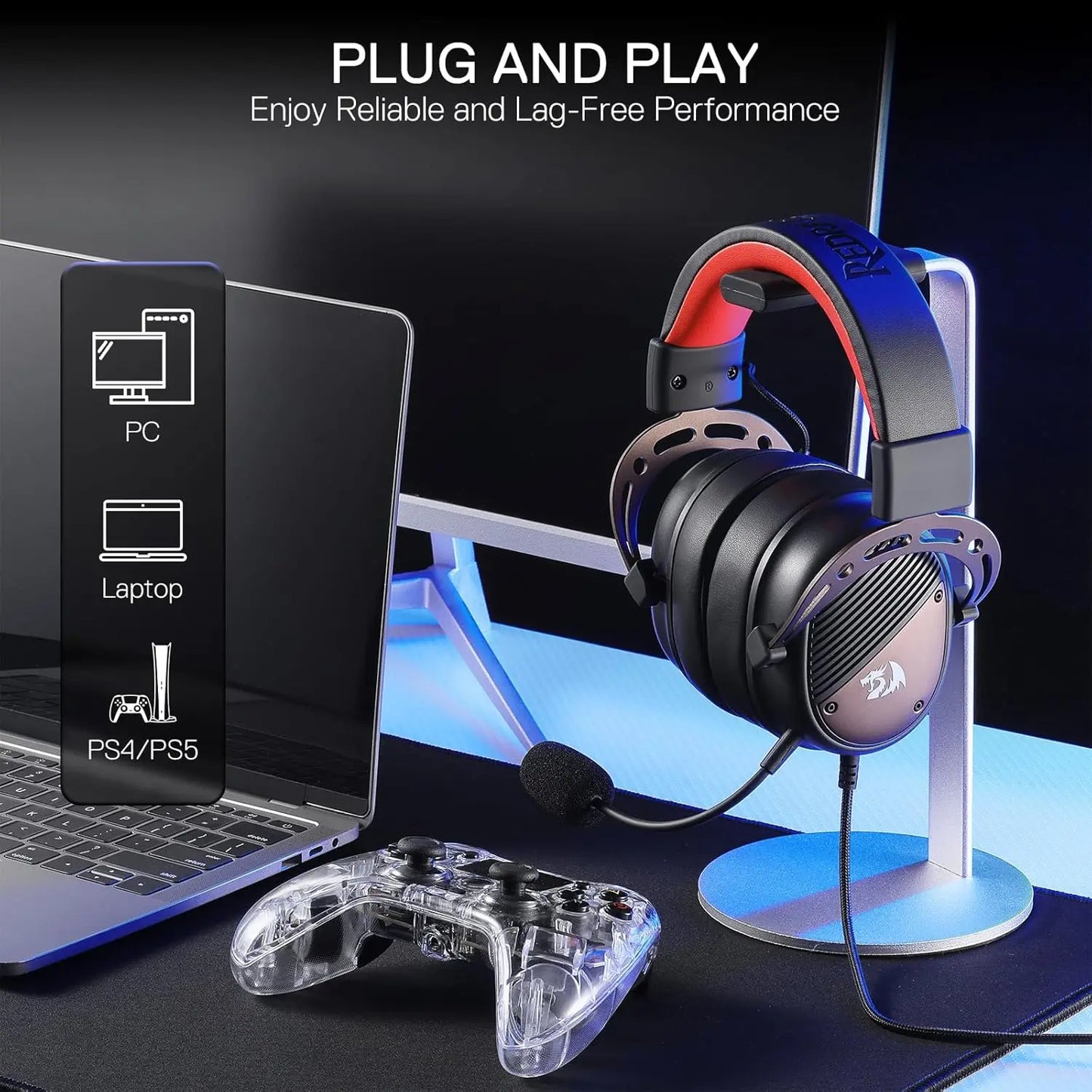 Redragon H730 USB Wired Gaming Headset With 360 Degree Sound
