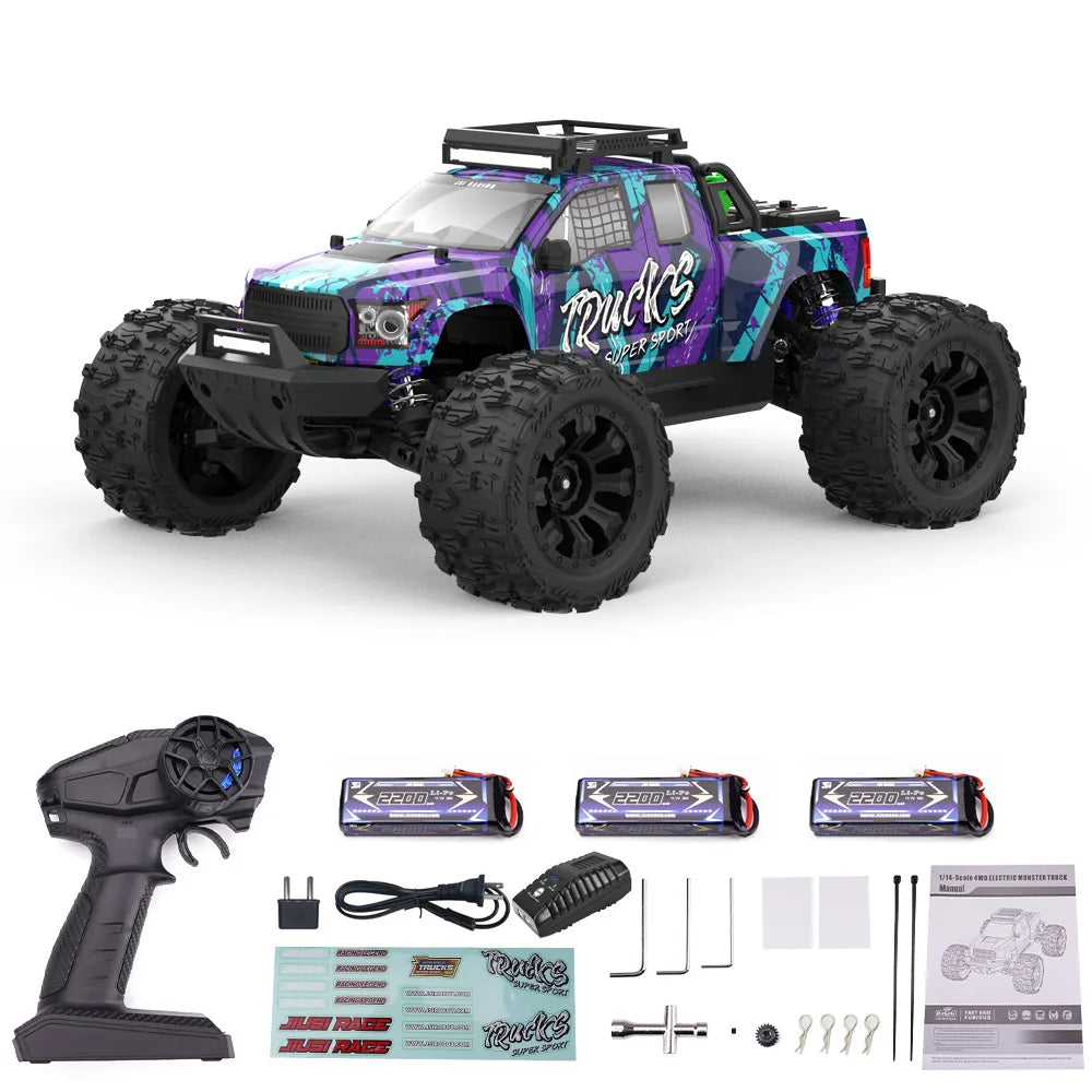 JIUSICE Brushless 2.4G RC Truck 4WD High Speed Off Road