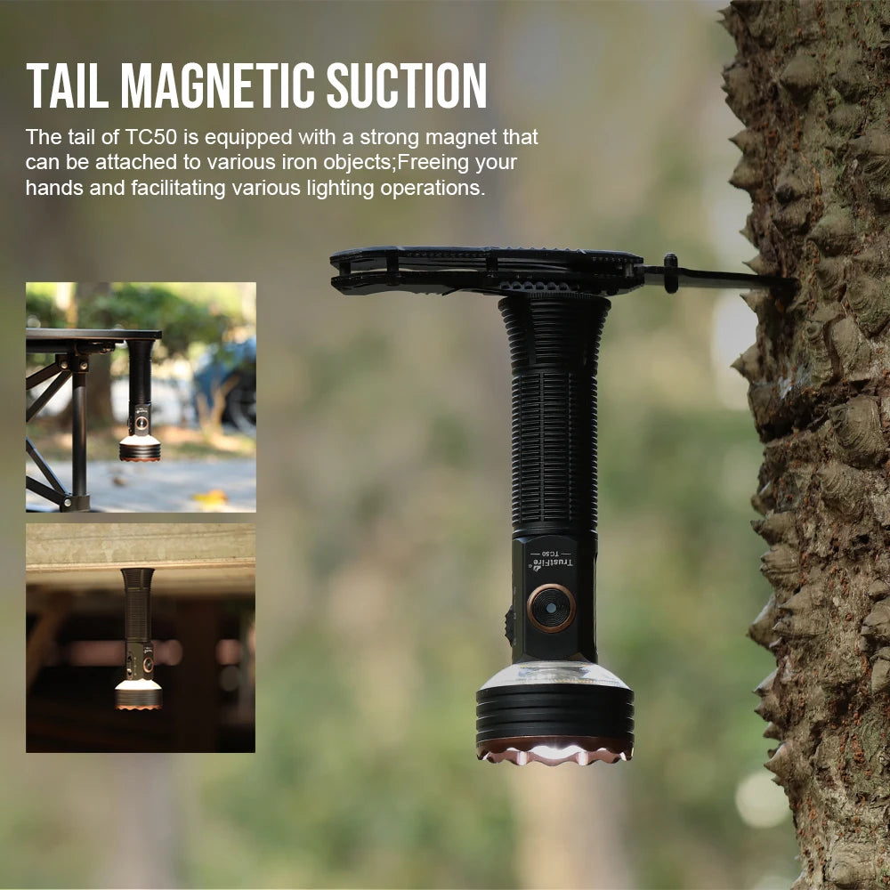 TrustFire TC50 5100LM Magnetic Rechargeable LED Flashlight Lantern