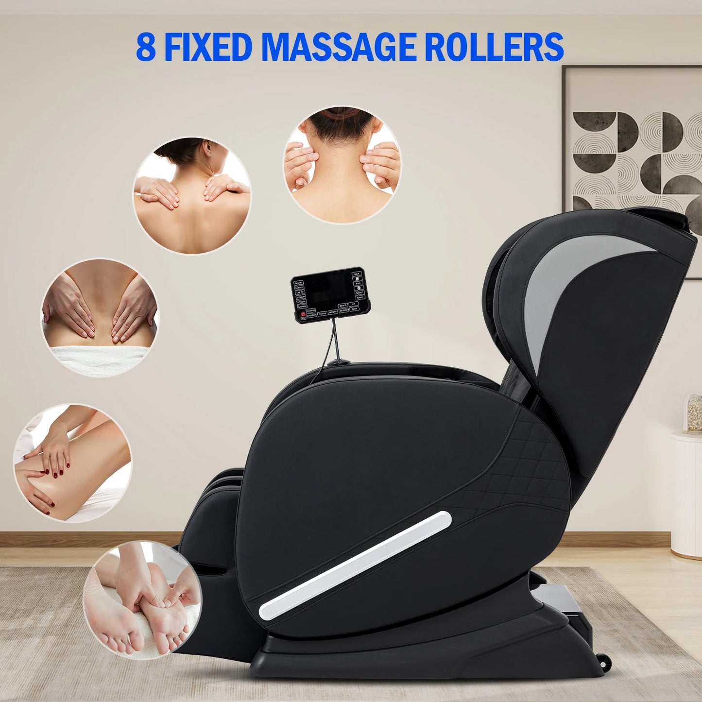 Electric massage chair full body airbags Reclining Shiatsu kneading Automatic Heating Zero Gravity Massage Chair Foot Roller