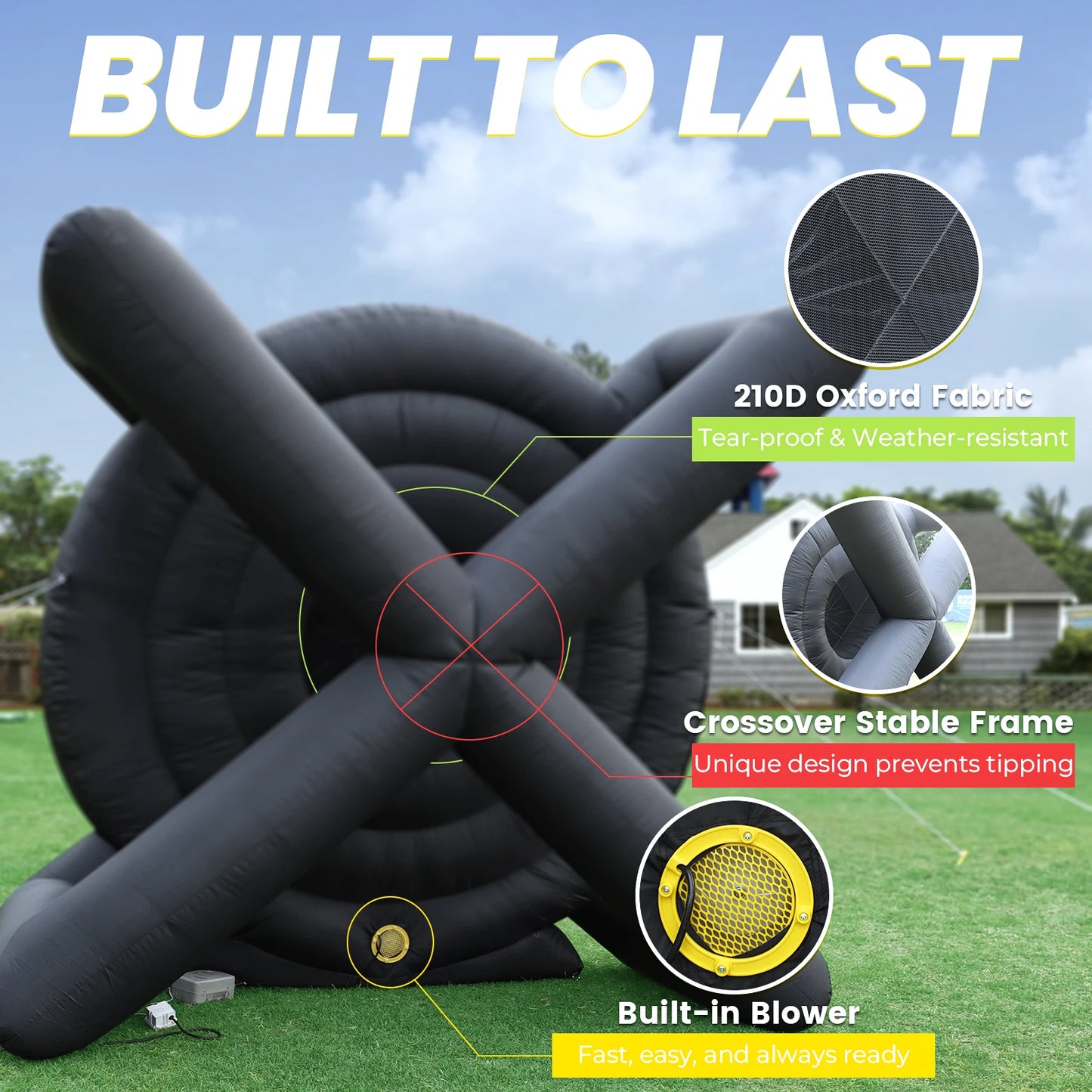 Outdoor Inflatable Games Inflatable Soccer Dart Board Football Dart Target with Balls, Large Backyard Party Sports Game for Family Events