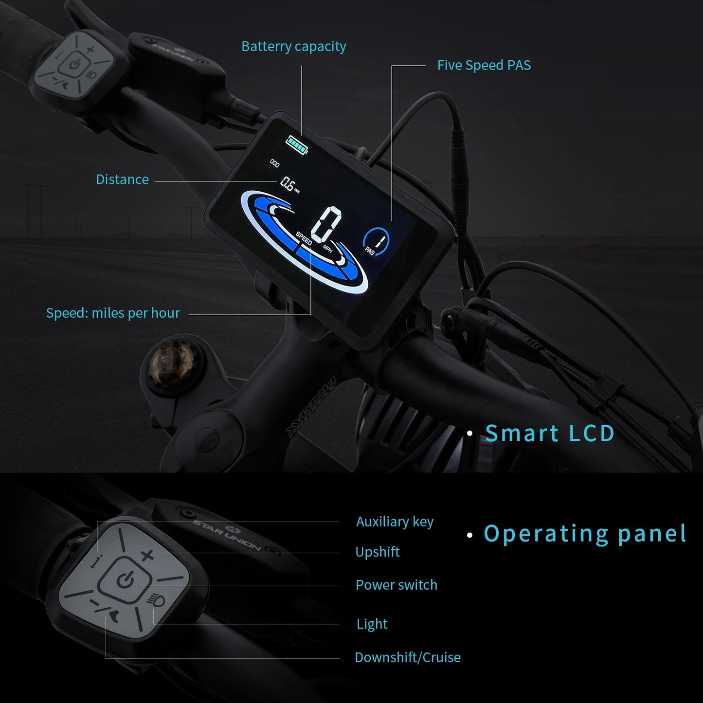 Xtion Electric Mountain Bike Class 3 E Bike 1200W 48V