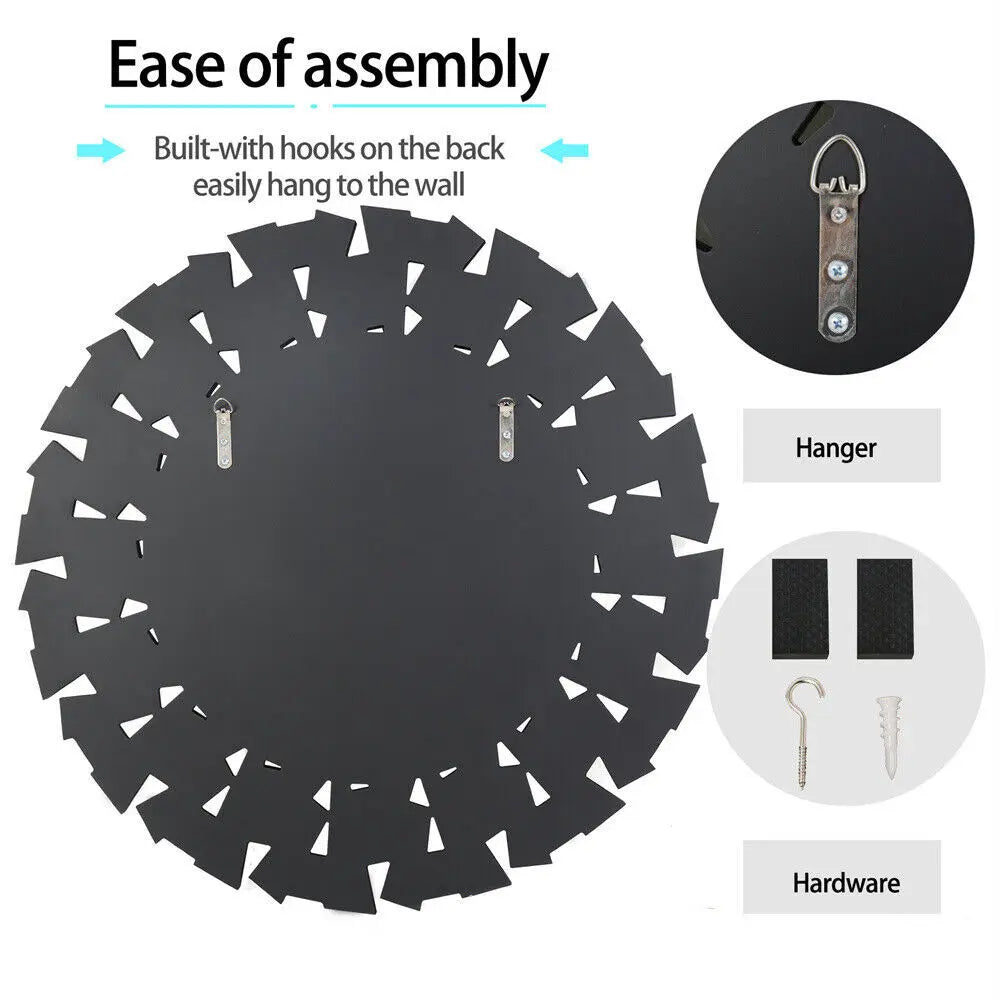 Borwart Round Wall Mirror Venetian Style Beveled Glass For Bathroom