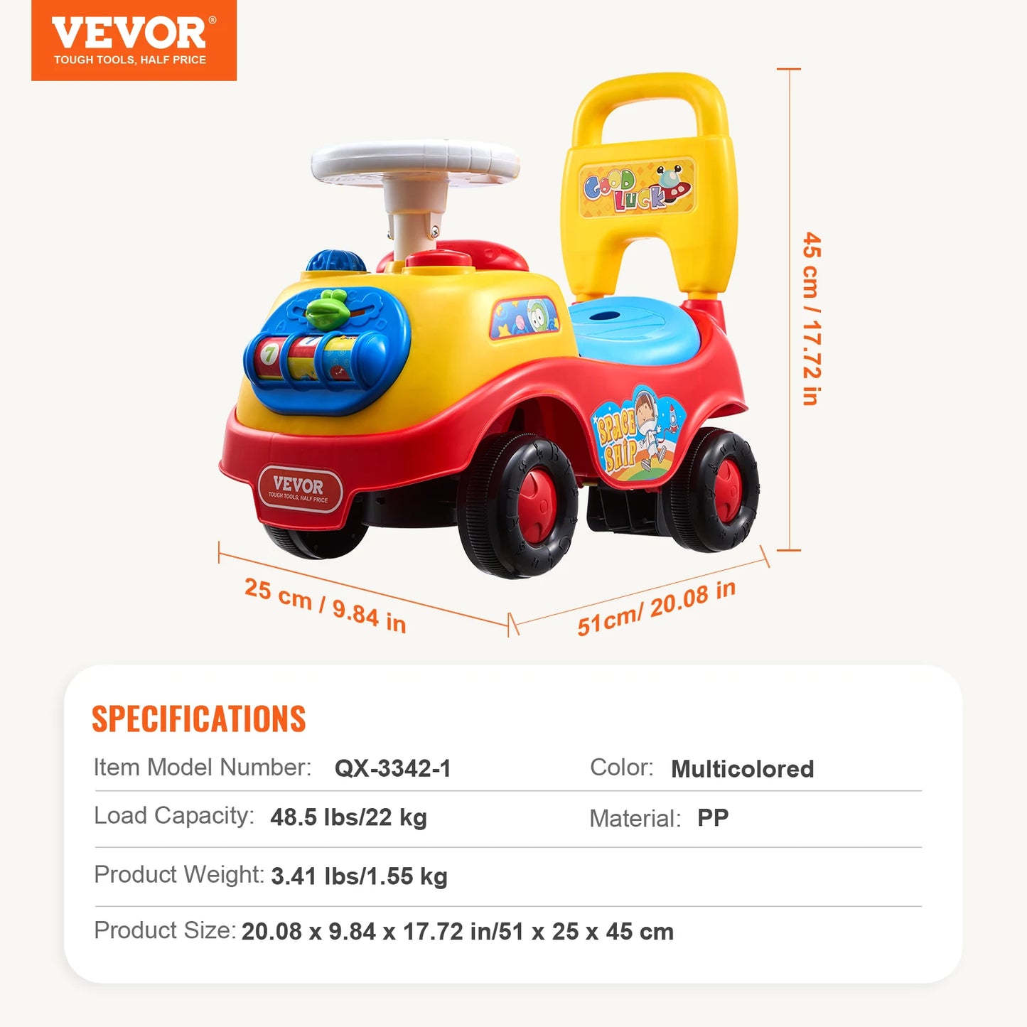 SucceBuy Toddler Ride On Push Car Sit To Stand Kids Toy With Music Steering