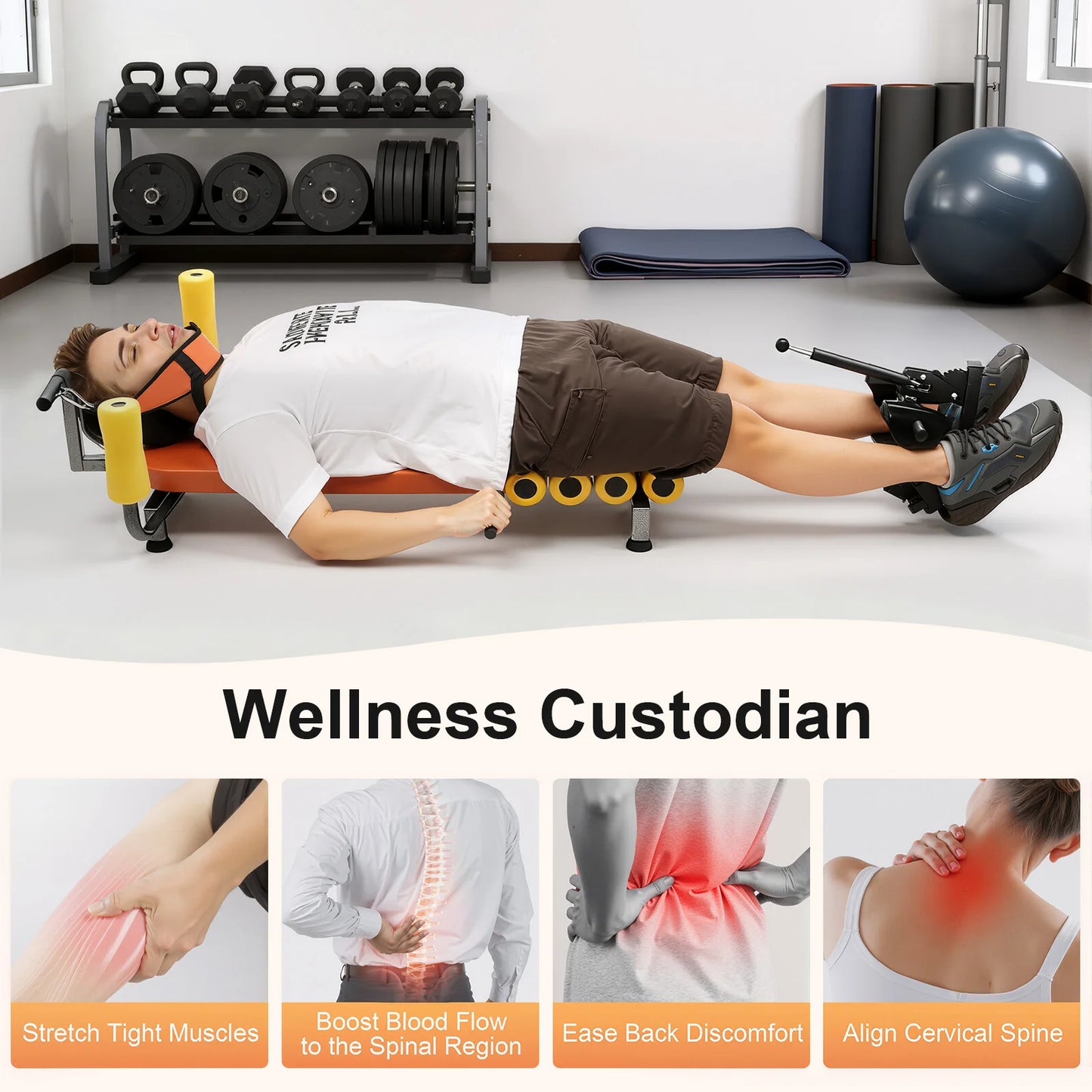 Adjustable Back Stretch Bench Neck Stretcher For Spinal Decompression