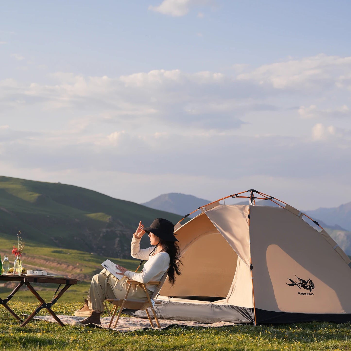 Pakicetus 3-4 Person Windproof Camping Tent Easy Setup for Family Outdoor