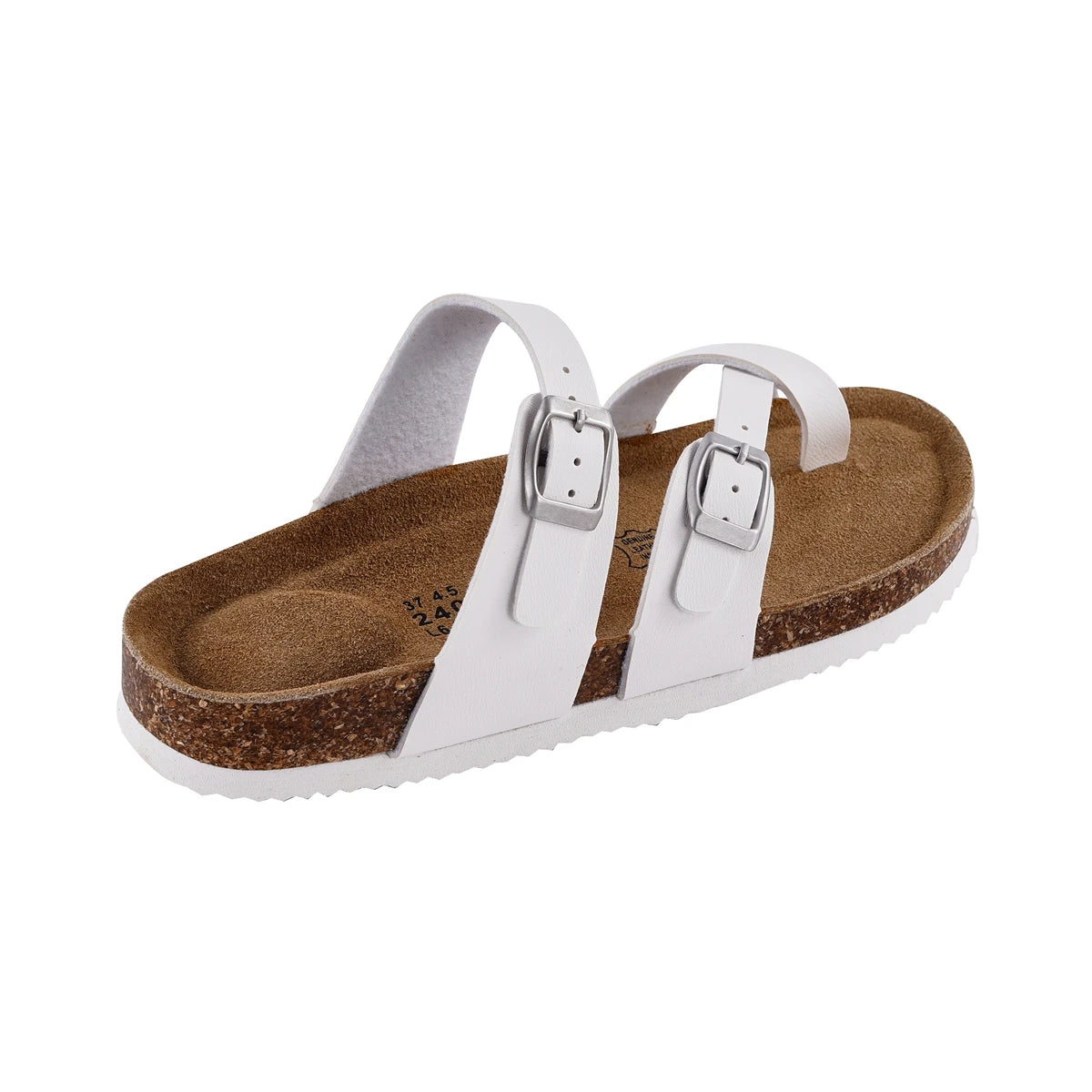 Natural Leather Outdoor Buckle Sandals Non Slip Flip Flops Women