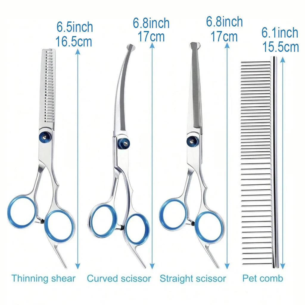 Shuyu Stainless Steel Pet Grooming Scissors Kit For Pets