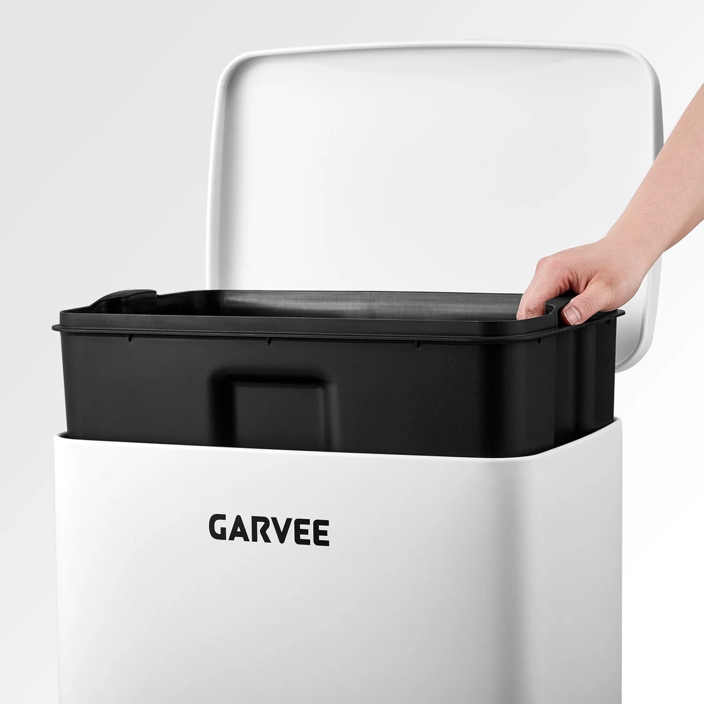 HiMISS Stainless Steel Step On Trash Can With Soft Close