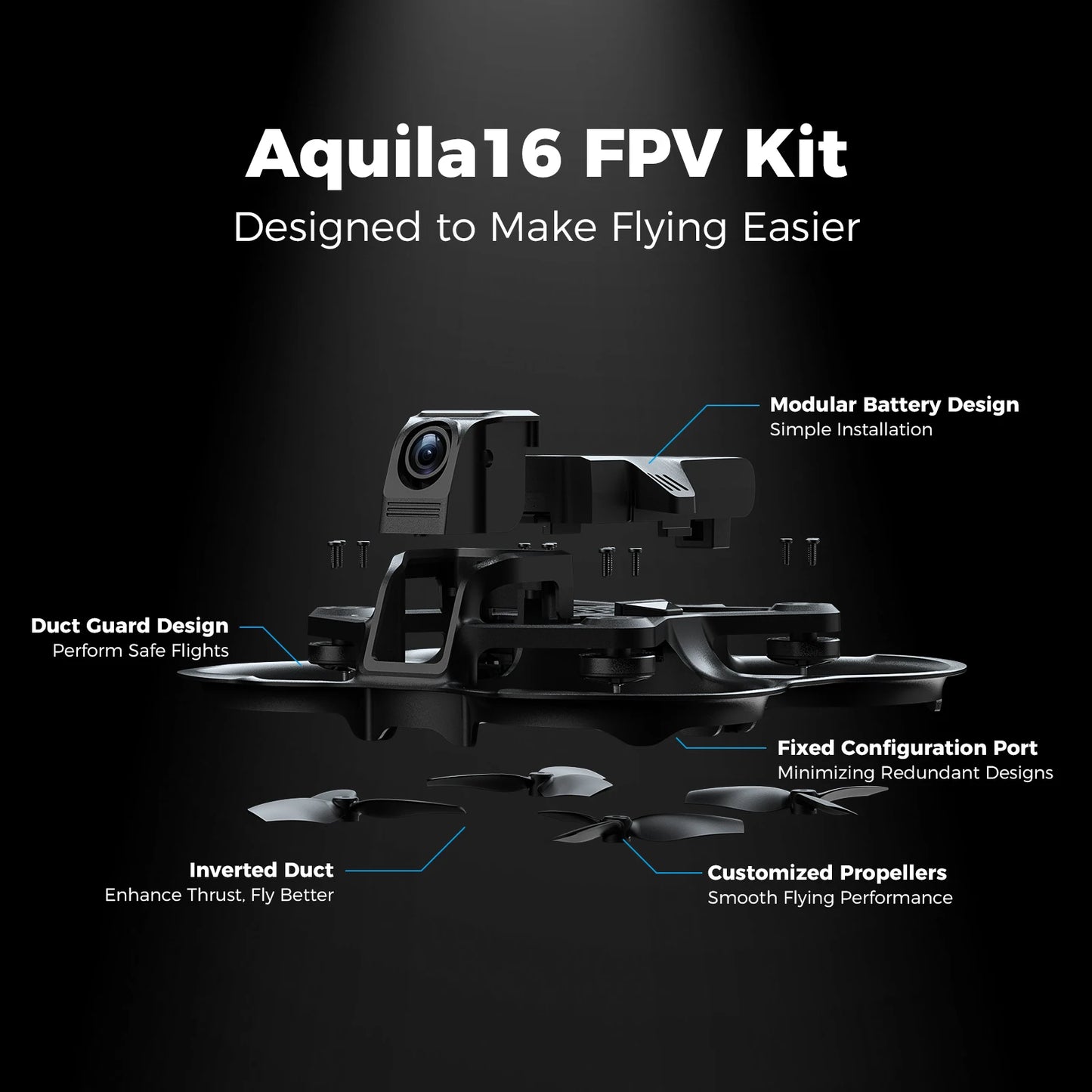BETAFPV Aquila16 FPV Kit Brushless Racing Drone Indoor Outdoor