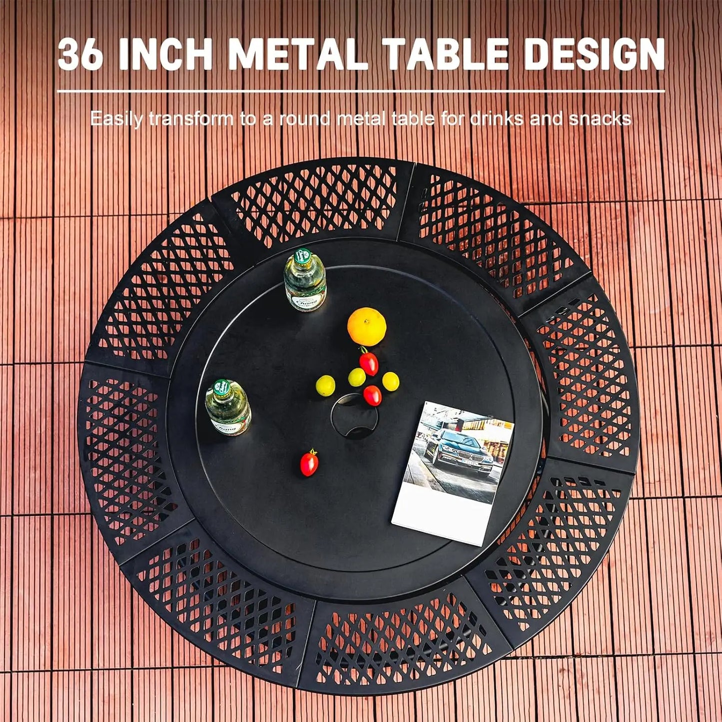 XMSJ Durable Outdoor Fire Pit With Grills Three In One