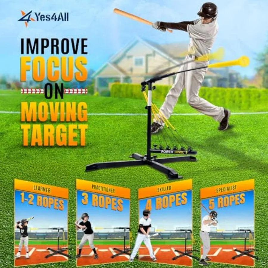 Baseball Practice Hitting Trainer With Elastic Bowstrings Portable