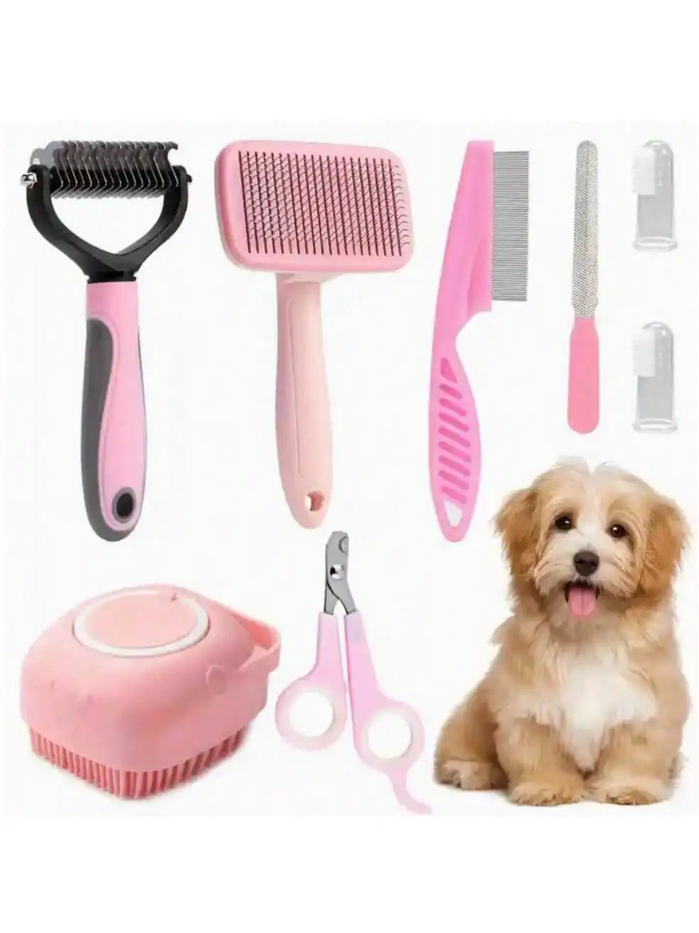 Premium Pet Grooming Kit With Nail Clippers And Flea Comb