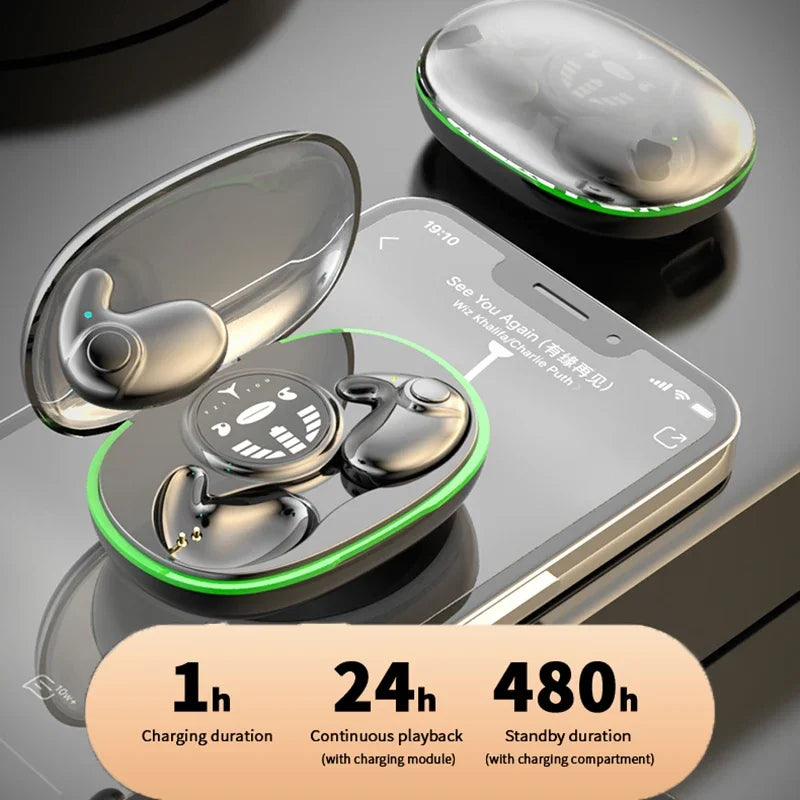 SHUKE Invisible Sleep Earphones Wireless Bluetooth 5.3 Headphones