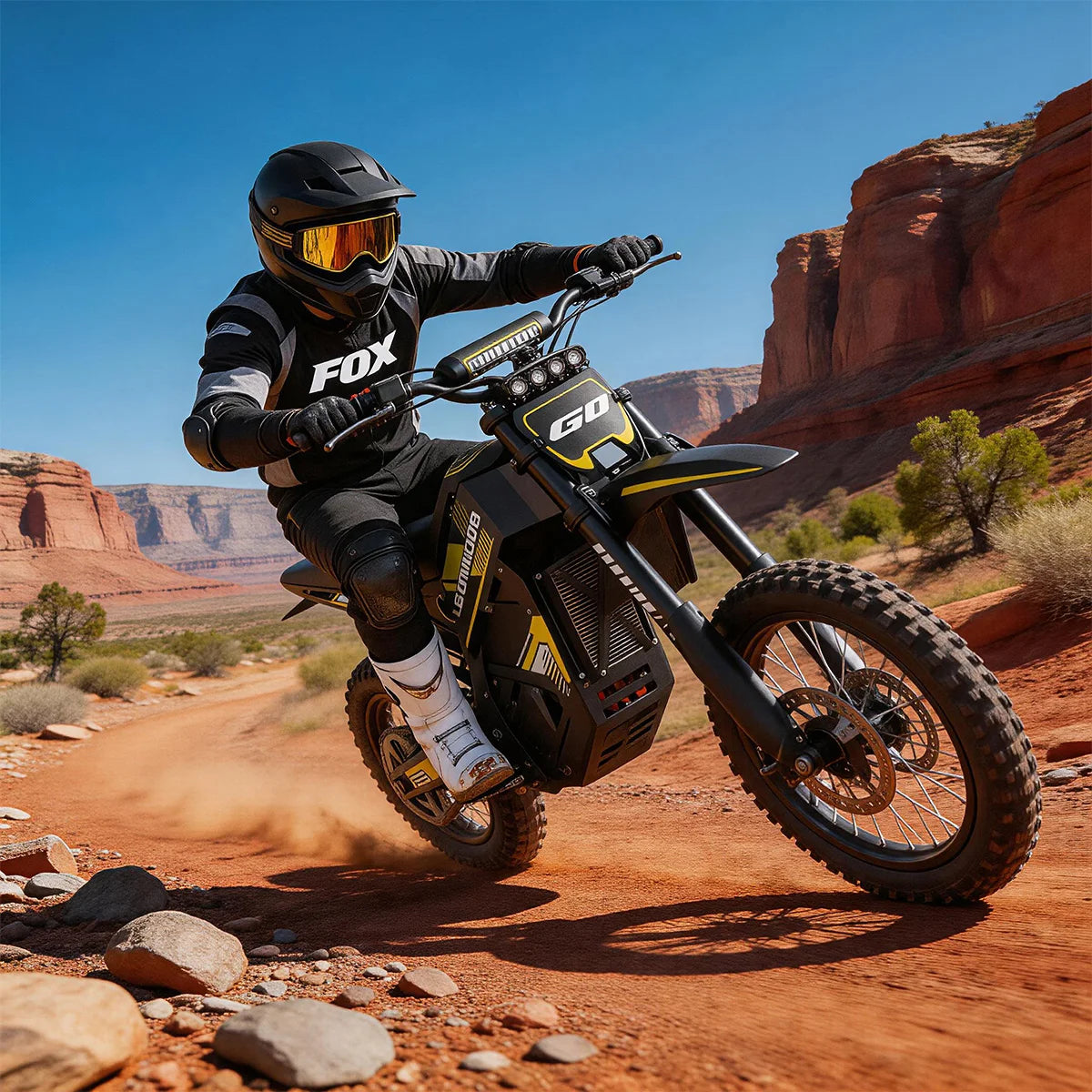 UPlee Electric Dirt Bike G1 1500W 48V 20.8AH Electric Motorcycle 50MILES Fat Tire Nitrogen Suspension E Dirt Bike for Teens and Adults