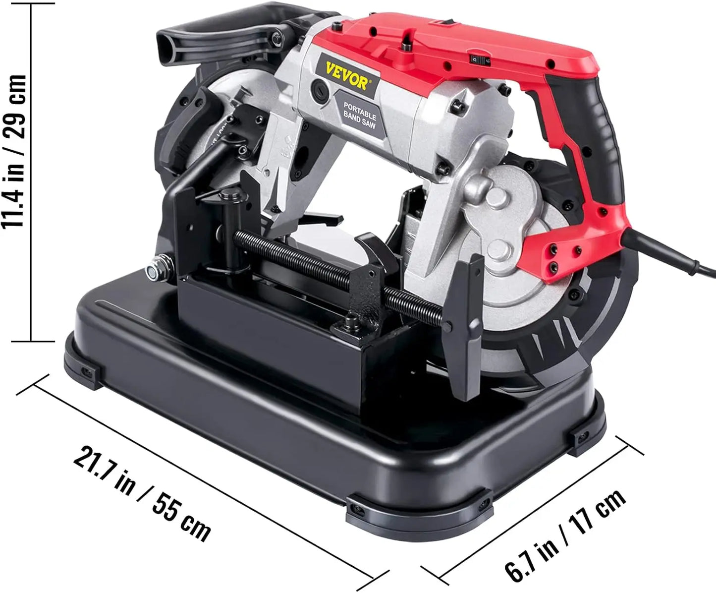 Portable Band Saw For Metal And Wood 110V 10A Motor