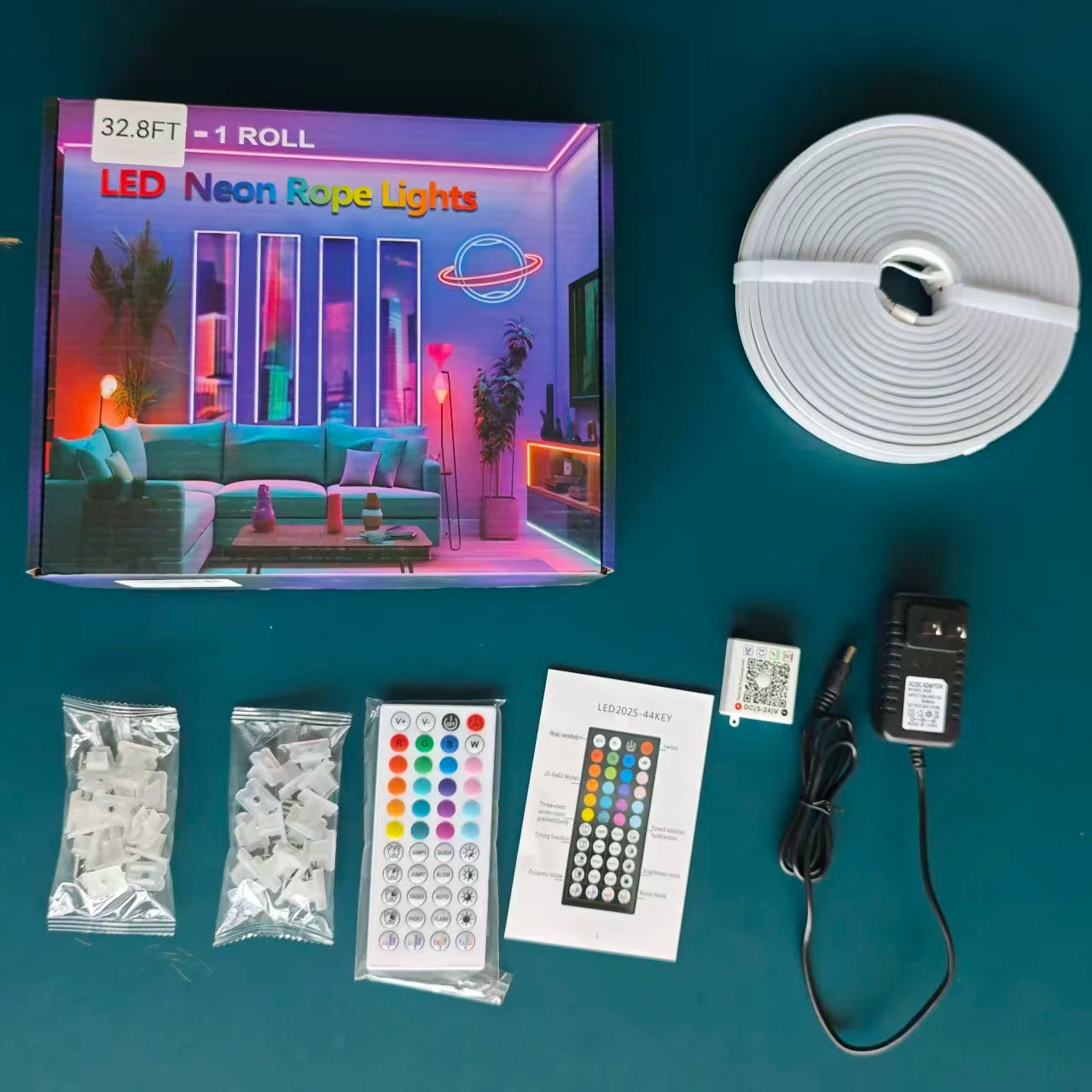 Neon LED Strip Light, Flexible Rope Lights, IP65 Waterproof, Music Sync, App/Remote Control, Multiple Modes for Bedroom Decor