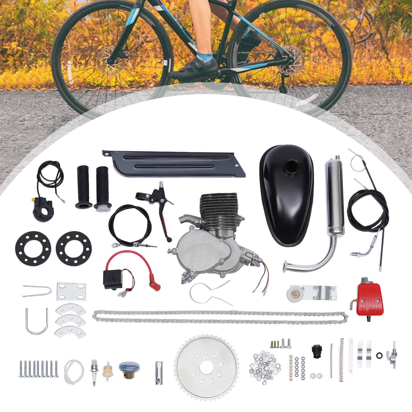 100cc 2 Stroke Bicycle Engine Kit Air Cooled Single Cylinder