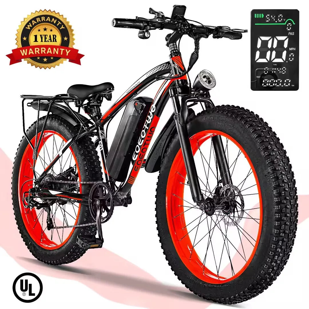 EOEOTWOM E01 Electric Fat Tire Bike 1500W Peak Motor UL2849