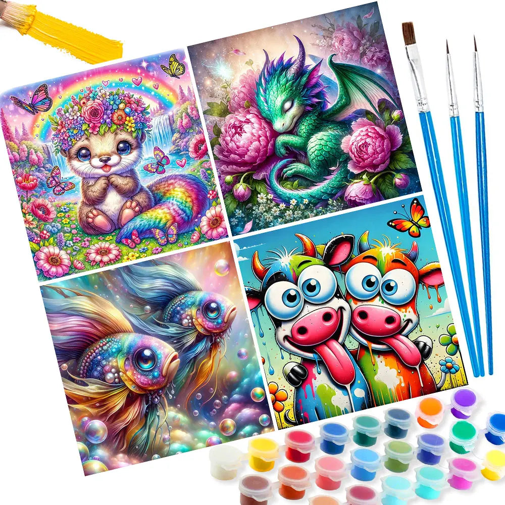 Animal Paint By Numbers For Adult Dragon Picture Diy Art Craft Kit HandPainted On Canvas Valentines Gift Home Decor